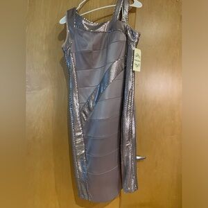 Champagne colored dress size 8